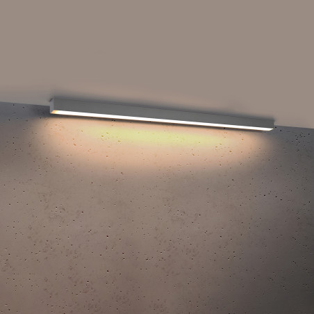 Plafon LED Pinne 118cm szary Thoro | Nowoczesne oświetlenie