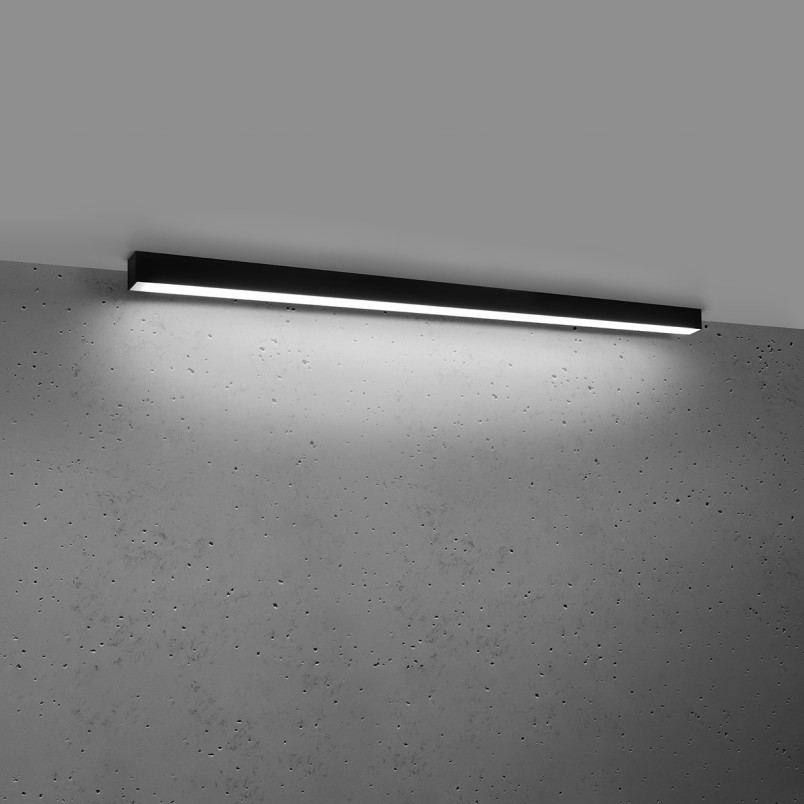 Plafon LED Thoro Pinne 118cm Czarny | Energooszczędne Oświetlenie