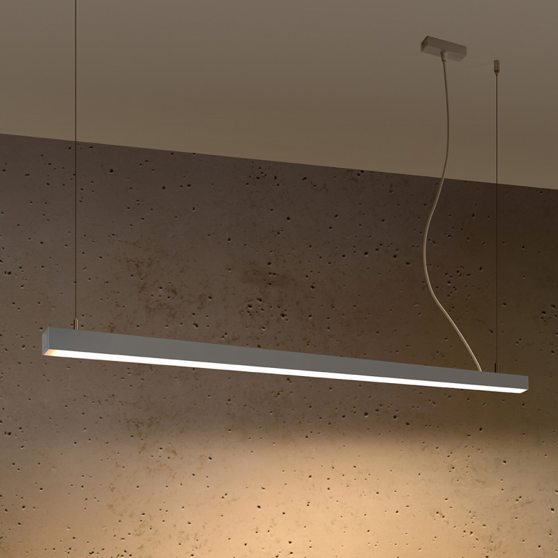 Lampa wisząca LED Pinne 150cm szara Thoro - Nowoczesny design