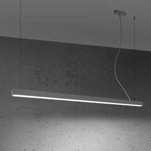 Lampa wisząca LED Pinne 150cm szara Thoro | Nowoczesny design