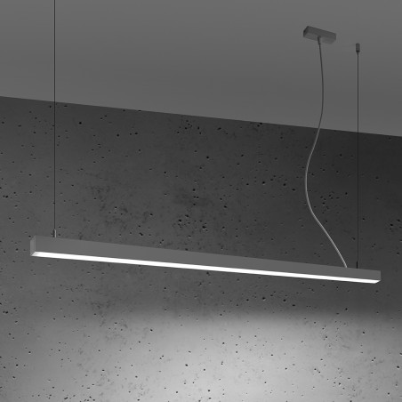 Lampa wisząca LED Pinne 150cm szara Thoro | Nowoczesny design