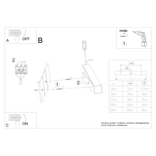 Kinkiet liniowy LED Thoro 150cm - Biały, Minimalistyczny