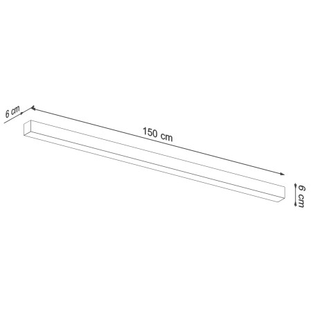 Kinkiet liniowy LED Thoro Pinne 150cm - Minimalistyczny design