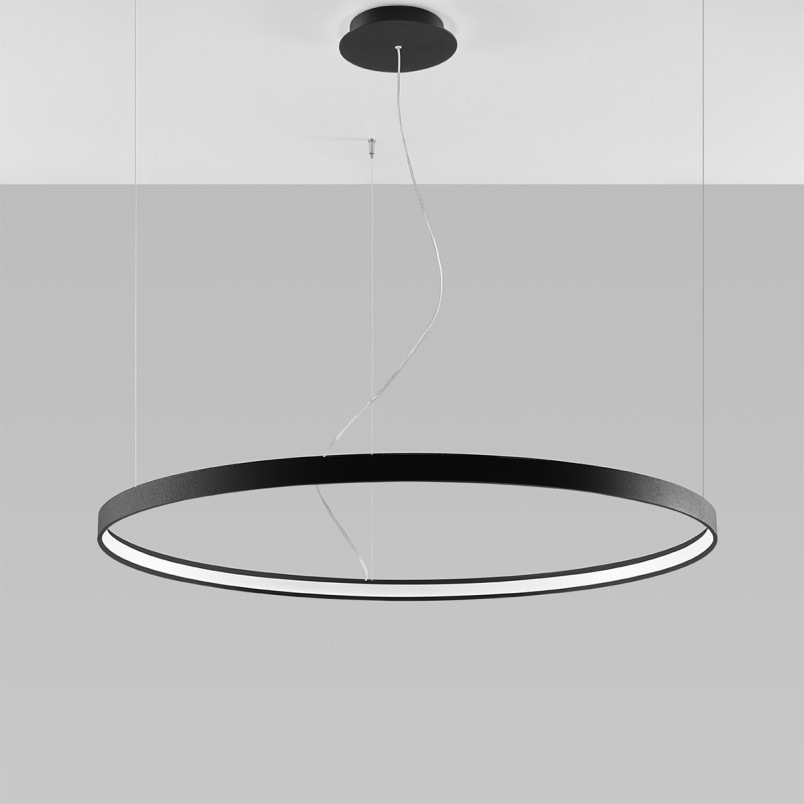 Żyrandol LED Rio 110cm Czarny Thoro - Nowoczesne Oświetlenie