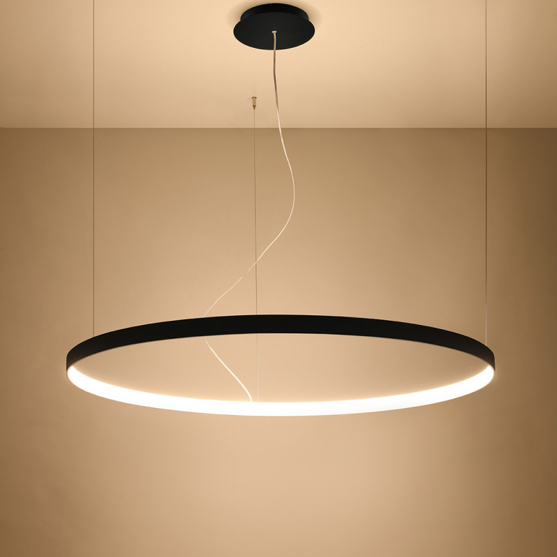 Żyrandol LED Rio 110cm Czarny Thoro - Nowoczesne Oświetlenie