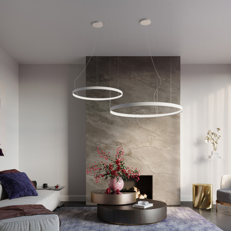 Żyrandol LED Rio 110cm biały Thoro - Nowoczesne oświetlenie