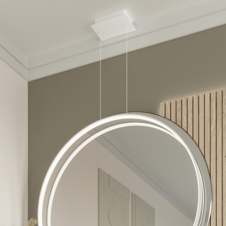 Lampa wisząca Rio LED biała Thoro | Nowoczesny design