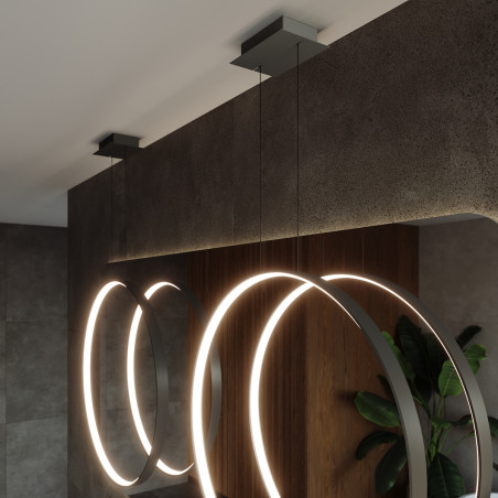 Lampa wisząca Rio LED czarna Thoro | Nowoczesny design