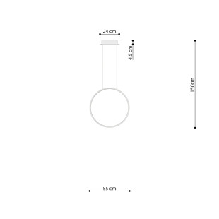 Lampa wisząca Rio LED biała Thoro | Nowoczesny design
