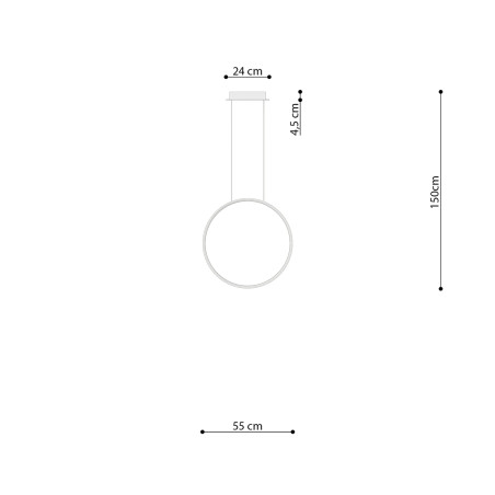 Lampa wisząca Rio czarna LED Thoro | Nowoczesny design