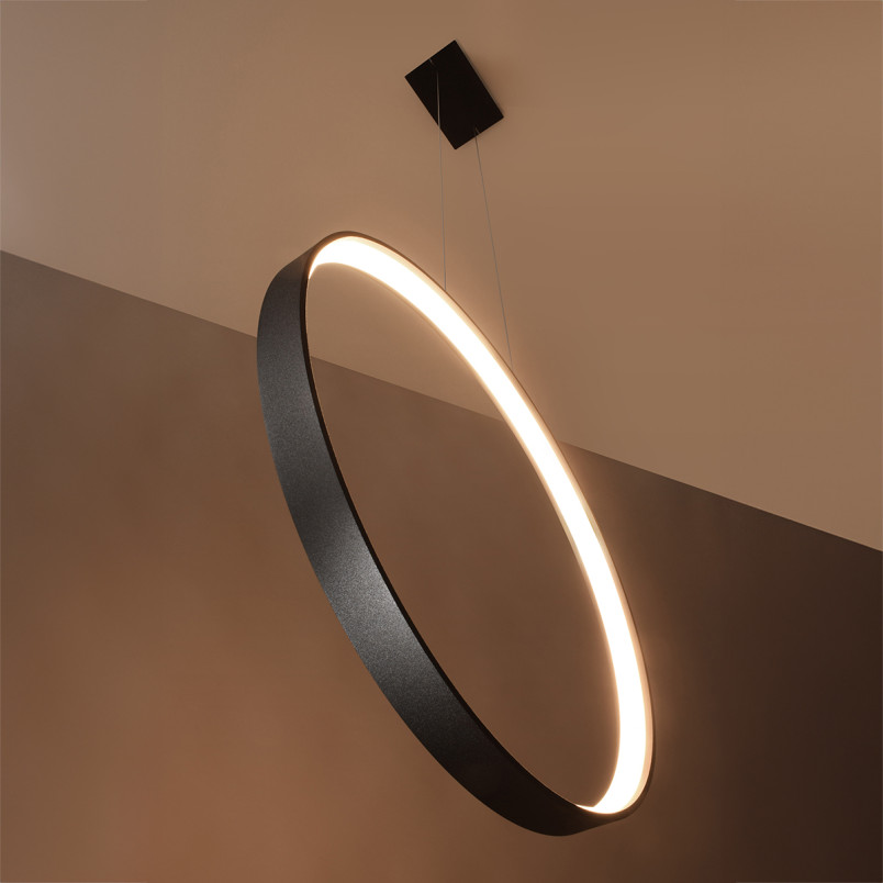 Lampa Rio LED czarna Thoro | Wisząca, Nowoczesna | Sklep z Lampami