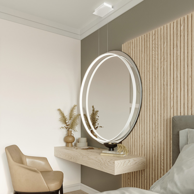 Lampa wisząca Rio LED biała Thoro | Nowoczesny design