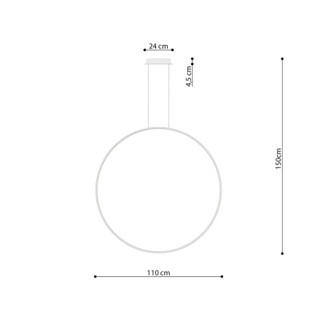 Lampa Rio LED czarna - nowoczesna wisząca | Thoro