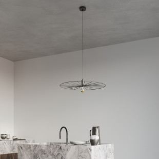 Lampa wisząca Sirkel czarna - Thoro | Loftowa | E27