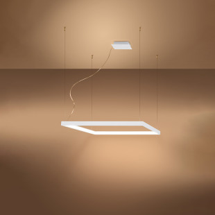 Lampa wisząca Nelya 80x80 LED biała | Thoro - Nowoczesne oświetlenie