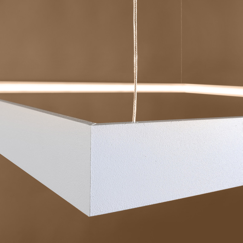 Lampa wisząca Nelya 80x80 LED biała | Thoro - Nowoczesne oświetlenie