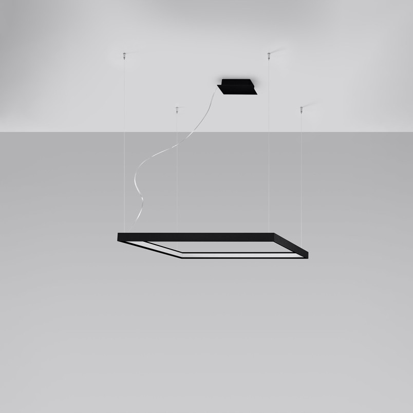 Lampa wisząca Nelya 80x80 LED czarna | Thoro