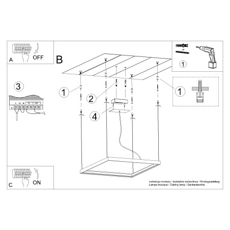 Lampa wisząca Nelya 80x80 LED czarna | Thoro
