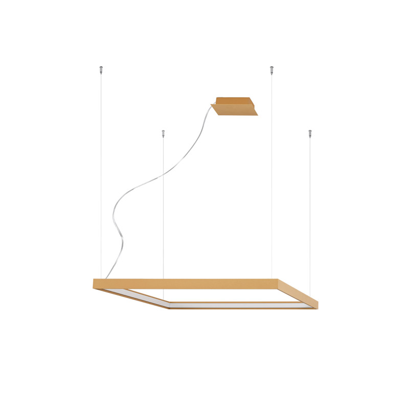 Lampa wisząca Nelya 80x80cm złota LED | Thoro