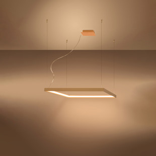 Lampa wisząca Nelya 80x80cm złota LED | Thoro