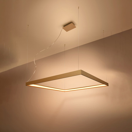 Lampa wisząca Nelya 80x80cm złota LED | Thoro