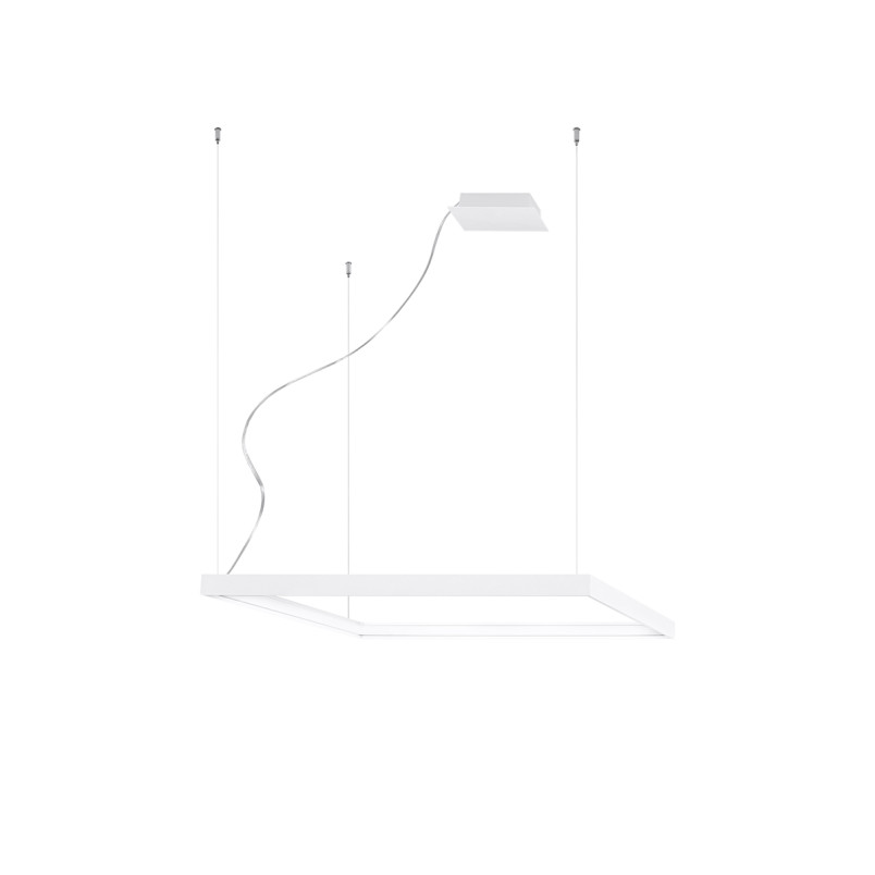 Lampa wisząca LED Nelya 80x80cm biała | Thoro