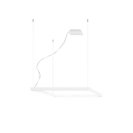 Lampa wisząca LED Nelya 80x80cm biała | Thoro