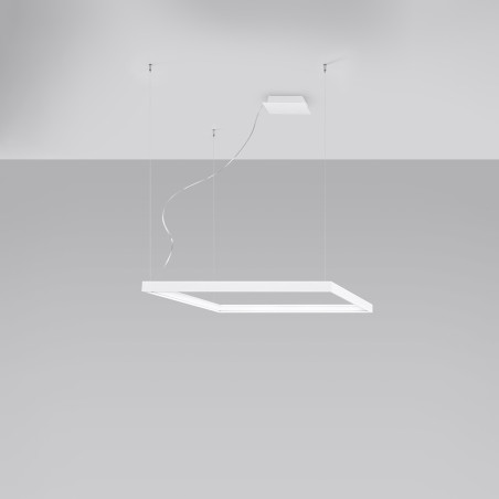 Lampa wisząca LED Nelya 80x80cm biała | Thoro