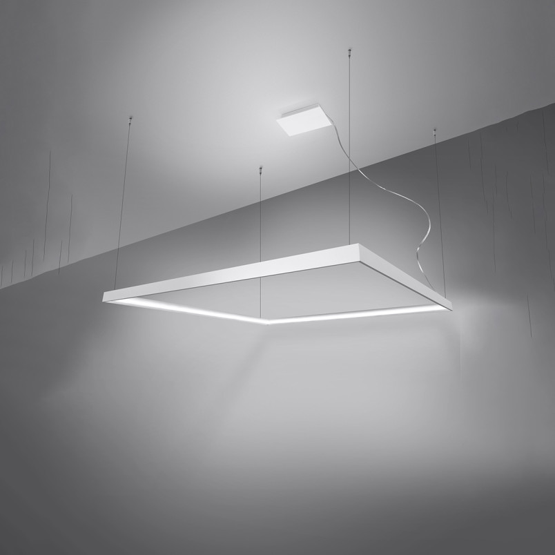 Lampa wisząca LED Nelya 80x80cm biała | Thoro