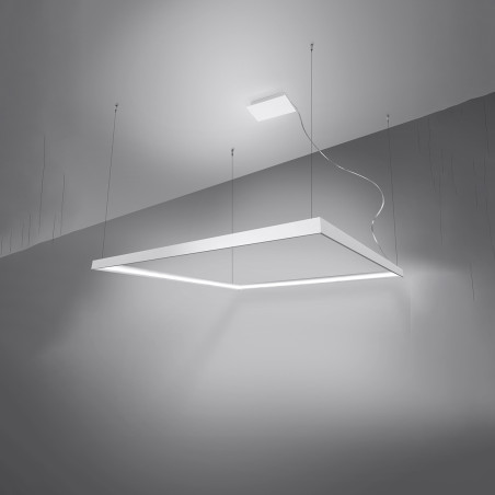 Lampa wisząca LED Nelya 80x80cm biała | Thoro
