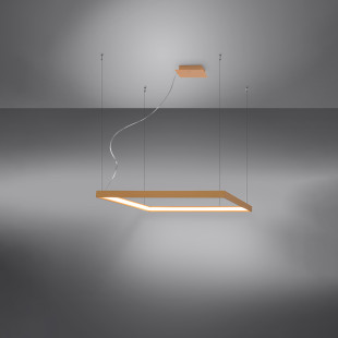 Lampa wisząca Nelya 80x80cm złota LED | Thoro