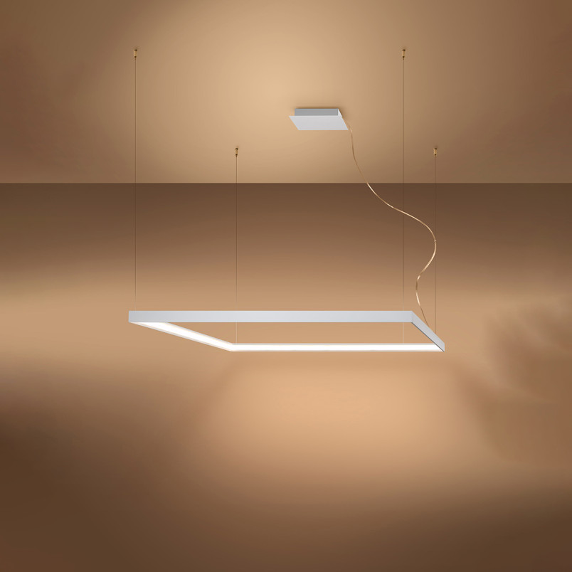 Lampa wisząca LED kwadratowa Nelya | Thoro | 110x110cm