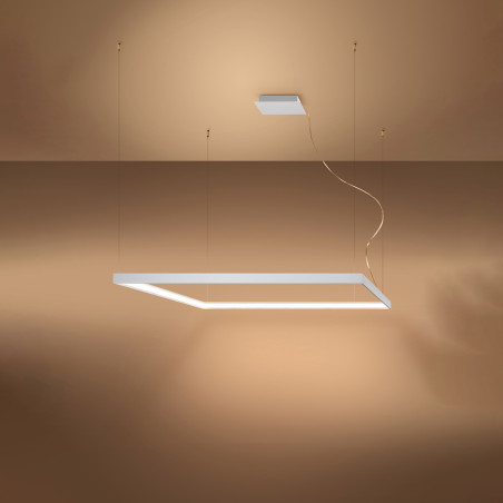 Lampa wisząca LED kwadratowa Nelya | Thoro | 110x110cm
