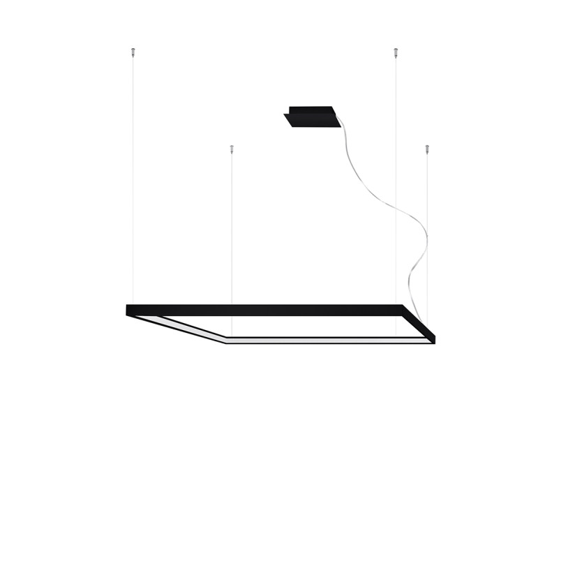 Lampa wisząca LED Nelya 110x110cm czarna | Thoro