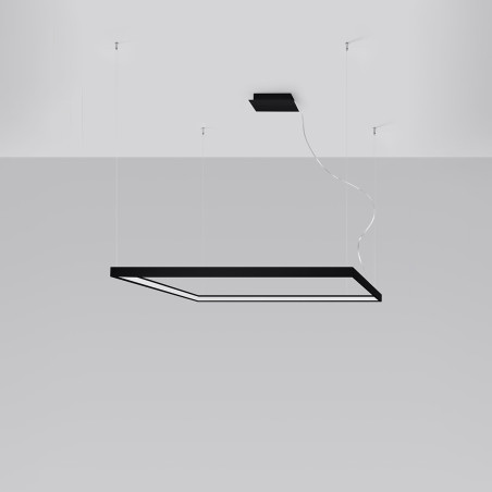 Lampa wisząca LED Nelya 110x110cm czarna | Thoro