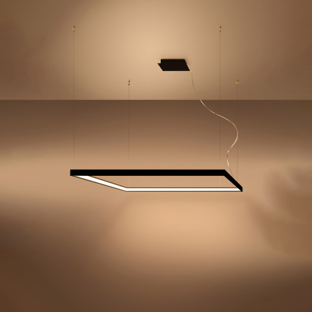 Lampa wisząca LED Nelya 110x110cm czarna | Thoro