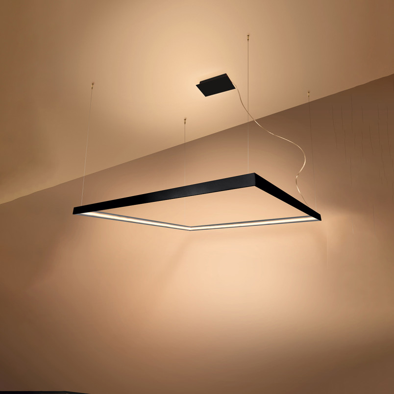 Lampa wisząca LED Nelya 110x110cm czarna | Thoro