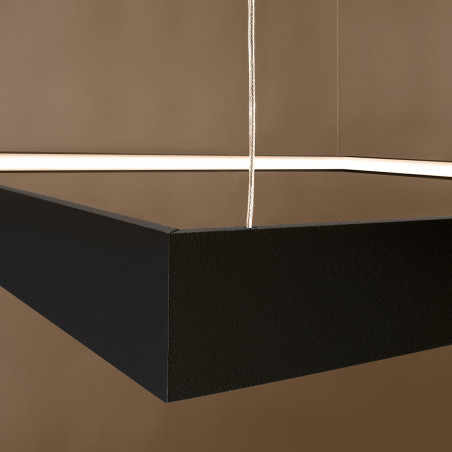 Lampa wisząca LED Nelya 110x110cm czarna | Thoro