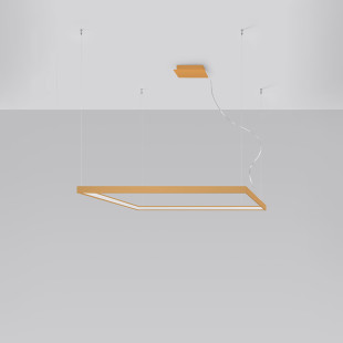 Lampa wisząca kwadratowa Nelya złota LED | Thoro