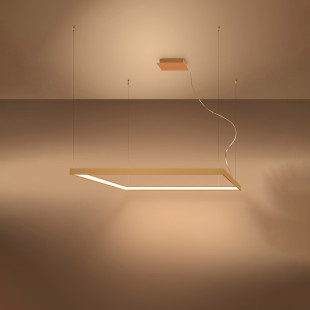 Lampa wisząca kwadratowa Nelya złota LED | Thoro