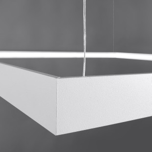 Lampa wisząca LED Nelya 110x110cm biała Thoro | Nowoczesny Design