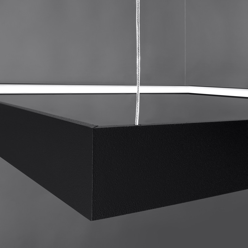 Lampa wisząca LED Nelya 110x110cm czarna | Thoro