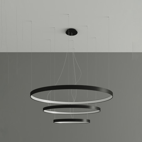 Żyrandol LED Thoro Rio III czarny - nowoczesny design