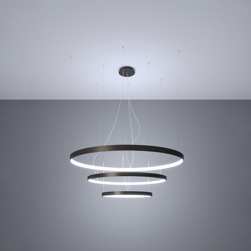 Żyrandol LED Thoro Rio III czarny - nowoczesny design