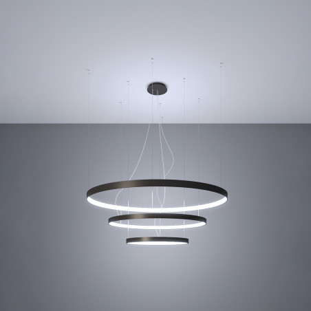 Żyrandol LED Thoro Rio III czarny - nowoczesny design