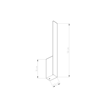 Kinkiet liniowy Lahti złoty LED Thoro - 50cm