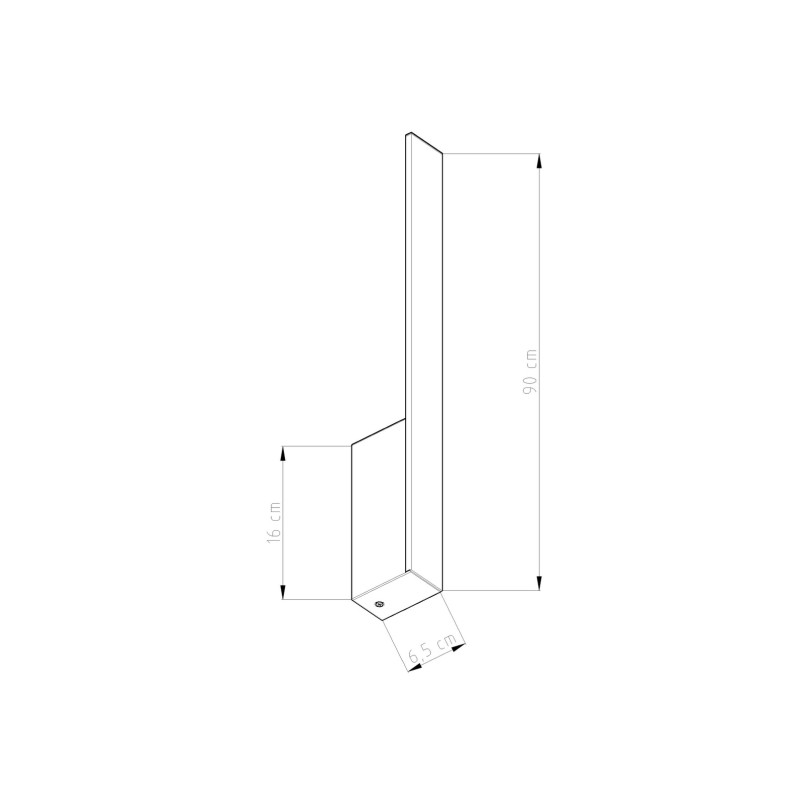 Kinkiet LED Lahti 90cm czarny - Thoro | Nowoczesne oświetlenie