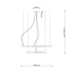 Żyrandol LED Thoro Rio II - Nowoczesny design, 2599 PLN