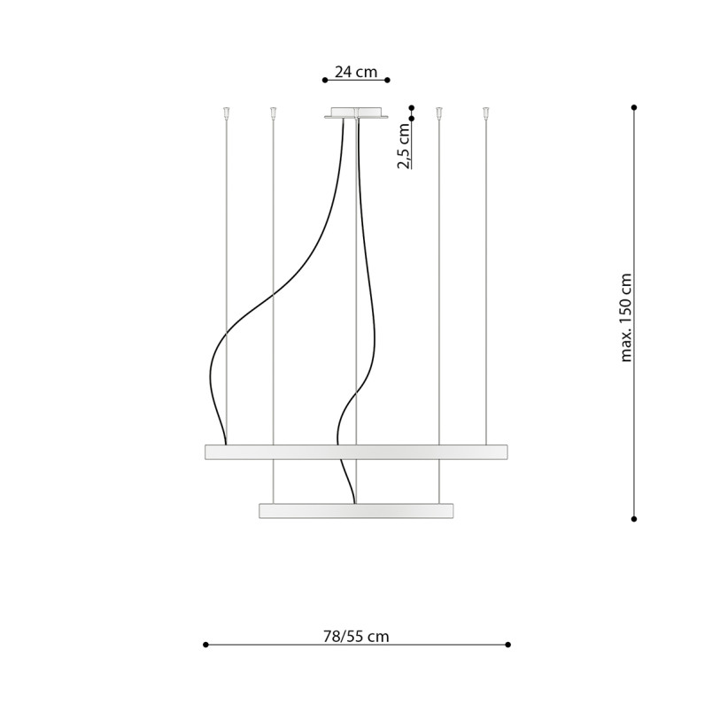 Żyrandol LED Thoro Rio II - Nowoczesny design, 2599 PLN