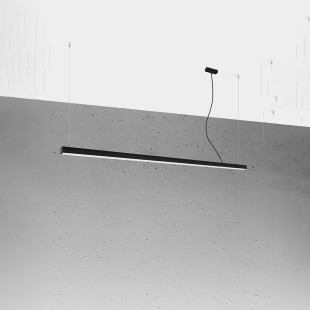 Lampa wisząca Pinne LED 200cm czarna | Thoro - Nowoczesne oświetlenie